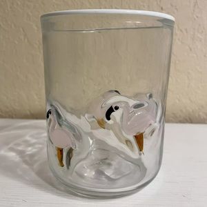 Anthropologie Bonita Flamingo Juice Glass NEW